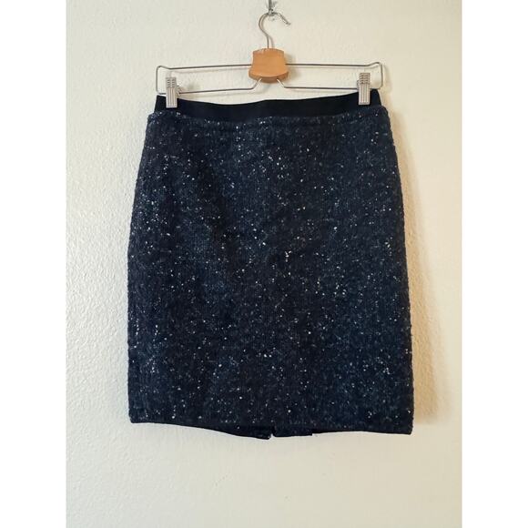 Vera Wang Lavender Label Tweed Wool Blend Pencil Skirt Size 0 Speckled Textured - Picture 2 of 10